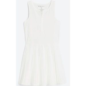 THREADS 4 THOUGHT, Bella Zip Front Active Romper Dress. Size XS, White.